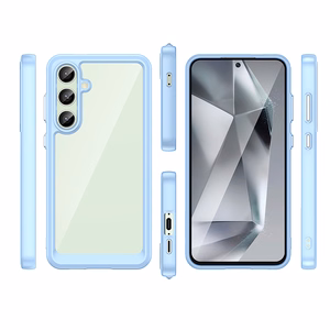 Outer Space Ümbris with Gel Frame jaoks Samsung Galaxy S24 FE - sinine