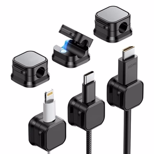 Blue Star PJ-OCZ7 magnetic cable organizer - black (3 pcs.)