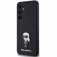 Karl Lagerfeld Fixed Glitter Ikonik Logo Metal Pin ümbris jaoks Samsung Galaxy A55 - must