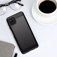 Carbon Case Paindlik kate TPU ümbris Samsung Galaxy A22 4G musta
