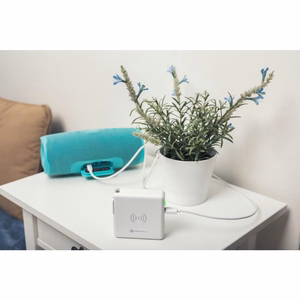 Multifunction laadija Forcell F-Energy 4in1 2 x USB A + USB C 15W + akupank 8000mAh + juhtmevaba charging valge