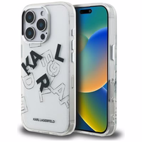 Karl Lagerfeld IML Sketched Graphic Ümbris jaoks iPhone 16 Pro Max - Clear