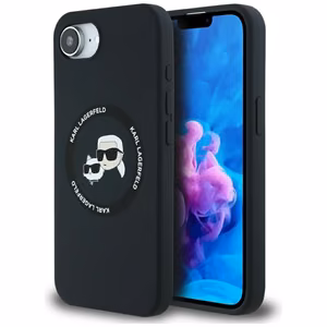 KARL LAGERFELD ümbris jaoks IPHONE 16e (SE 4 2025) compatible with MagSafe KLHMPSE4SKCHTCK (Silicone Double Heads) must