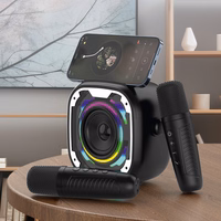 Blavec kantav Bluetooth kõlar WS-08 Karaoke Idol 8W 2 mikrofoniga must