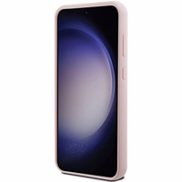 Karl Lagerfeld Silicone Choupette Metal Pin ümbris jaoks Samsung Galaxy S23 FE - roosa