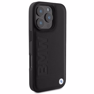BMW Leather Hot Stamp iPhone 16 Pro Max Ümbris - must