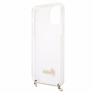 Guess GUHCP12MKC4GSGO iPhone 12/12 Pro 6.1" прозрачный жёсткий чехол 4G Gold Chain