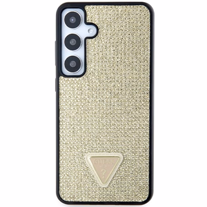 Guess Rhinestone Triangle ümbris seadmele Samsung Galaxy S24+, kuldne