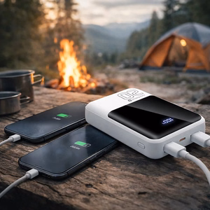 Välisaku 20 000mAh, 2x USB, 1x USB-C 22,5W, QC4+, LCD ekraan, valge