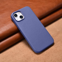 iCarer Case nahast ümbris iPhone 14-le helelilla (WMI14220705-LP) (MagSafe ühilduv)