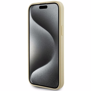 GUESS ümbris jaoks IPHONE 13 / 14 / 15 GUHCP15SPS4DGPD (Leather 4G Metal Logo Strass) kuldne