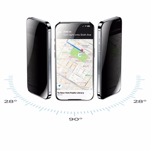 Benks Karastatud klaas Ultra Shield Privacy (FK66) jaoks Iphone 16 Pro Max must (Thin Edge)