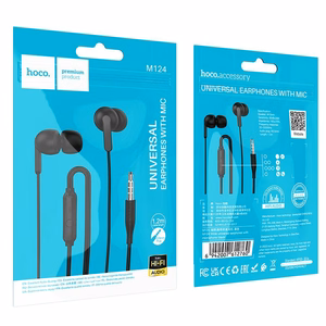 HOCO wire kõrvaklapid Jack 3,5 mm with microphone M124 must