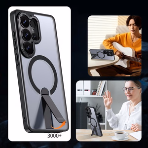 Чехол Hybrid Armor X с подставкой и MagSafe для Samsung Galaxy S26 Ultra - чёрный