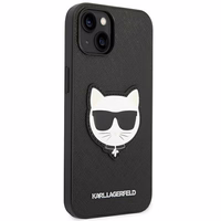 Karl Lagerfeld Saffiano Choupette peaümbruse ümbris iPhone 14 Plus'ile - must