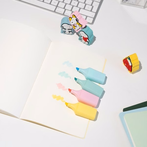 Snoopy - Highlighter Set 4 Colors with 3D Topper
