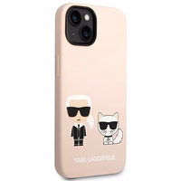 Karl Lagerfeld KLHMP14SSSKCI iPhone 14 6.1 "hardcase light roosa / light roosa Silicone Karl & Choupette Magsafe