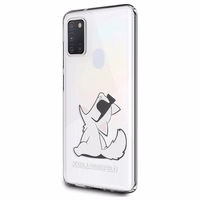 Karl Lagerfeld Choupette Fun ümbris Samsung Galaxy M21 jaoks - Läbipaistev