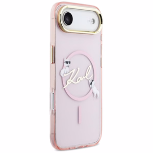 Karl Lagerfeld IML Choupettes Karl Script Logo MagSafe чехол для iPhone Air розовый