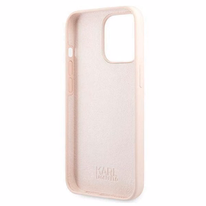 KARL LAGERFELD ümbris jaoks IPHONE 13 Pro KLHCP13LSLKHLP (Silicone K. Head) light roosa