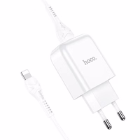 Phone Laadija Hoco USB A 2A 10W + Kaabel USB A to Lightning N2 valge