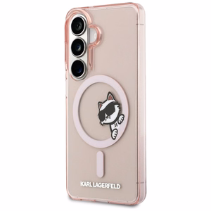 Karl Lagerfeld IML Peekaboo Choupette MagSafe Ümbris for Samsung Galaxy S26 - roosa