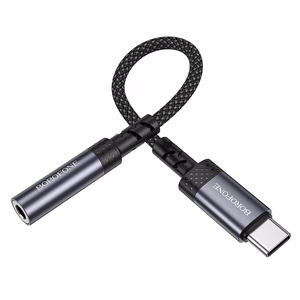 Borofone adapter BV24 Graceful - tüüp C 3,5 mm pistikupesale - hall