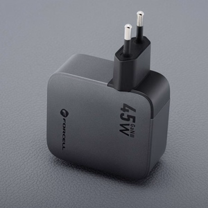 Phone laadija Forcell F-Energy GaN USB C + retractable kaabel USB C PD QC4.0 3A 45W VT-R5 hall