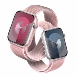 Crong Nylon nailonist spordirihm Apple Watchile 38/40/41/42 mm, puudriroosa