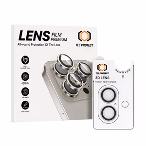 Tempered glass Tel Protect 3D Lens on camera jaoks Iphone 16/16 Plus läbipaistev (lens 2 pieces)