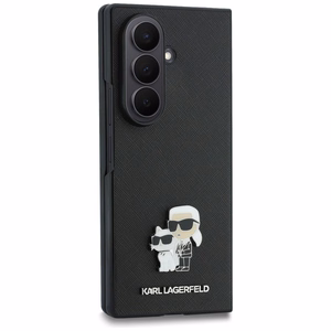 Must Karl Lagerfeld Saffiano Karl & Choupette Pin ümbris Samsung Galaxy Z Fold8 Ultra telefonile