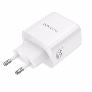 Borofone BN33 Fuente GaN USB-C võrgulaadija QC3.0 PD 40W valge