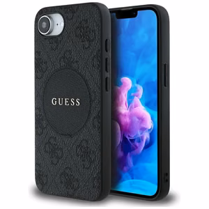 Guess 4G Circle Classic Logo MagSafe ümbris jaoks iPhone 16e - must