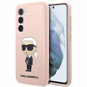 Karl Lagerfeld KLHCS23MSNIKBCP S23+ S916 жёсткий чехол розовый/розовый Silicone Ikonik