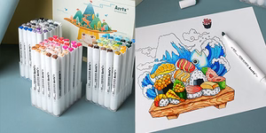 Kahepoolsed markerid ARRTX Alp, 90 värvi