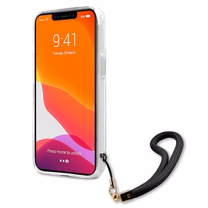 Guess GUHCP13LKCABBK iPhone 13 Pro / 13 6.1" чёрный/чёрный жёсткий чехол Camo Strap Collection