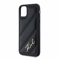 Karl Lagerfeld Diagonal Quilted Script ümbris jaoks iPhone 11 / Xr - must