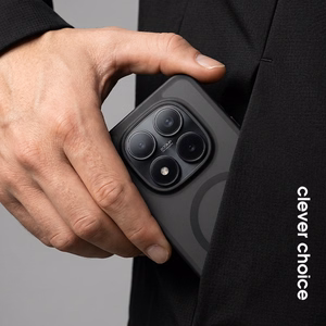 Crong Hybrid Matte Magnetic MagSafe ümbris seadmele Xiaomi Redmi Note 15 Pro+, must
