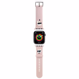 KARL LAGERFELD RIHM KLAWMSLKCNP APPLE WATCH 38/40/41MM ROOSA/ROOSA RIHM 3D RUBBER KARL&CHOUPETTE HEADS