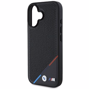 BMW M Perforated Tricolor Line MagSafe Ümbris jaoks iPhone 16 Plus - must