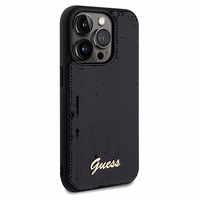 GUESS ümbris jaoks IPHONE 14 Pro GUHCP14LPSFDGSK (Sequin Script Metal) must