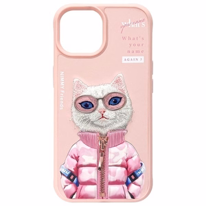 Nimmy Cool&Cute 2.0 Cat Ümbris jaoks iPhone 15 - Roosa