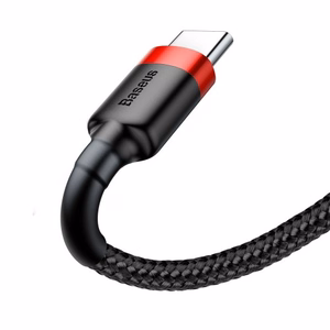 Baseus cable Cafule USB - USB-C 2,0 m 2A punane-must
