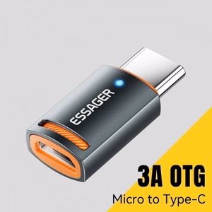 Adapter Essager HuntC must (In: MicroUSB / Out: Type-C)
