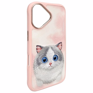 Nimmy Big Eyed Pet 2.0 Cat Ümbris jaoks iPhone 16 - Roosa