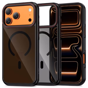 Tech-Protect MagHybrid MagSafe Ümbris jaoks iPhone 17 Pro Max - Must and Punane