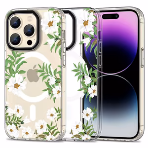 Tech-Protect MagMood MagSafe iPhone 15 Pro Max Ümbris - Daisies with Leaves