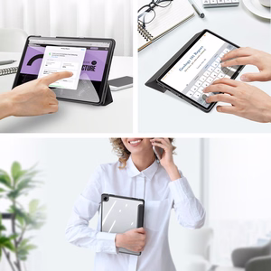 Dux Ducis Toby soomustatud klappkott Samsung Galaxy Tab A11 Plus/A9 Plus jaoks - must