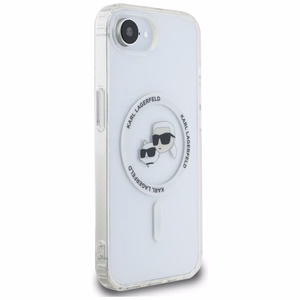 KARL LAGERFELD ümbris jaoks IPHONE 16e (SE 4 2025) compatible with MagSafe KLHMPSE4HLSKCH (IML Metal KC Heads) valge