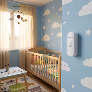 GreenBlue GB737 – siseruumi Wi-Fi temperatuuri- ja niiskusandur, 3,0 V, 2× LR03